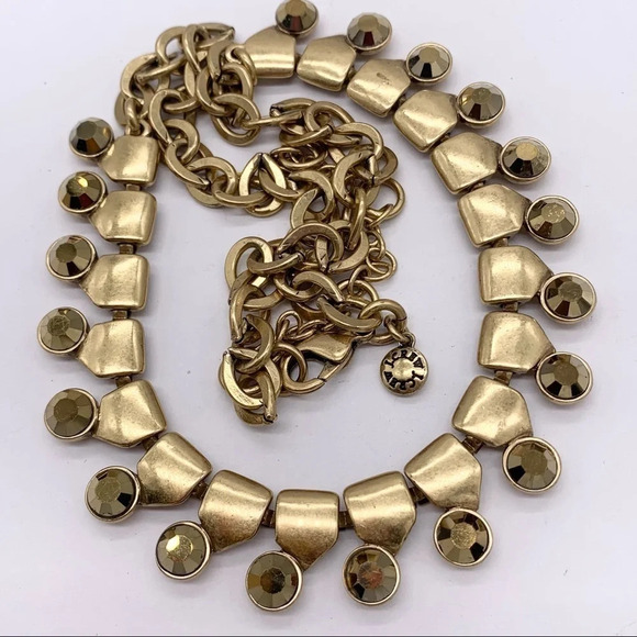 J. Crew Gold Crystal Collar Necklace - Picture 2 of 3